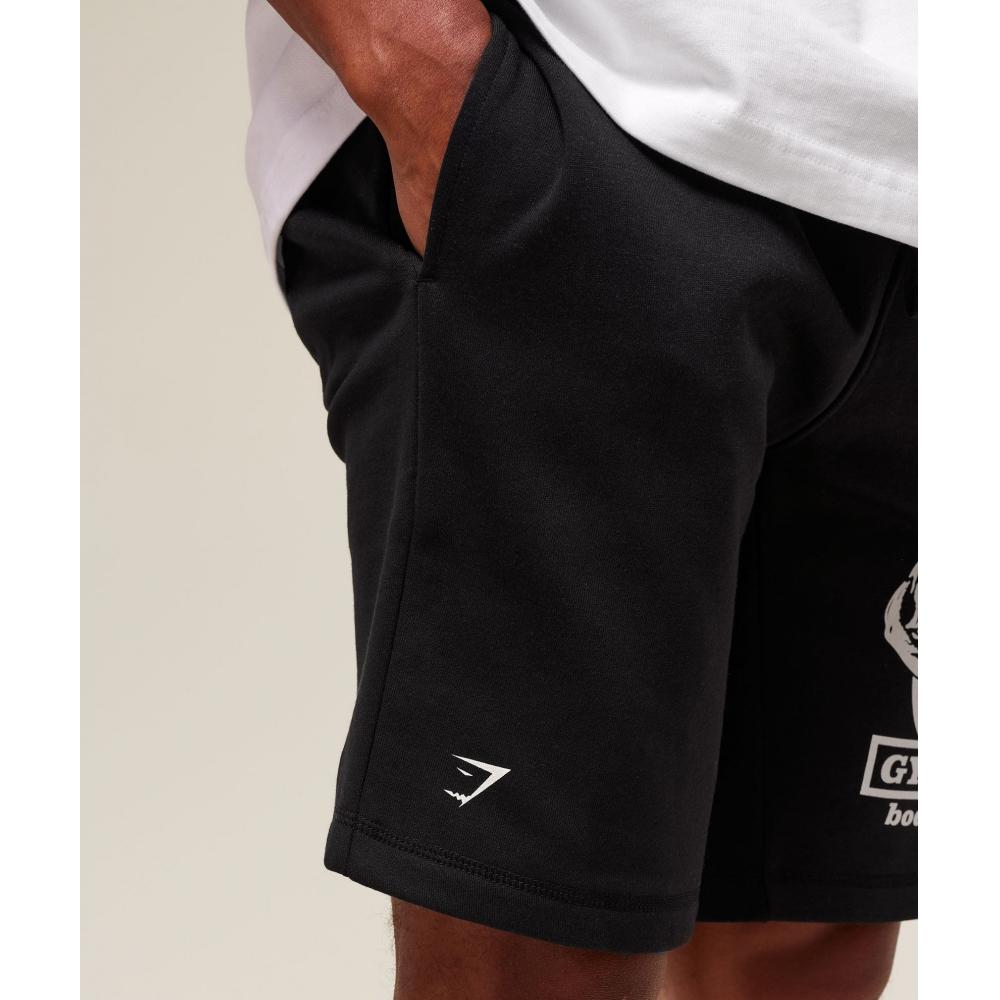 Gymshark Double Bicep 9 Shorts Schwarz A2c9q Bb2j