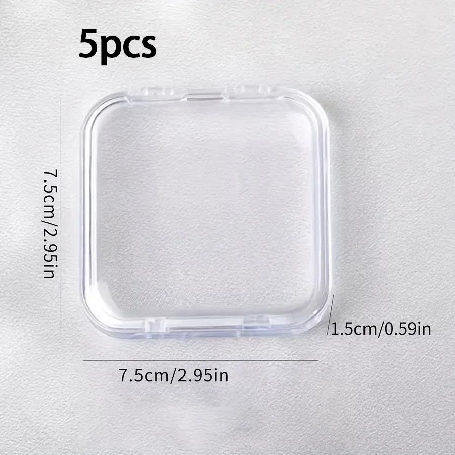 Press-on Nail Storage Box Acrylic Transparent Container Jewelry Earring Rings Bracelet Boxes Nail Display Packaging Case