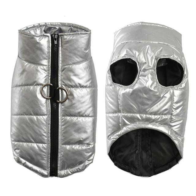 

Одяг для маленьких собак Водонепроникна жилетка для великих собак Осінь Зима Тепла шуба для собак Одяг для собак Чихуахуа Французький бульдог S срібний