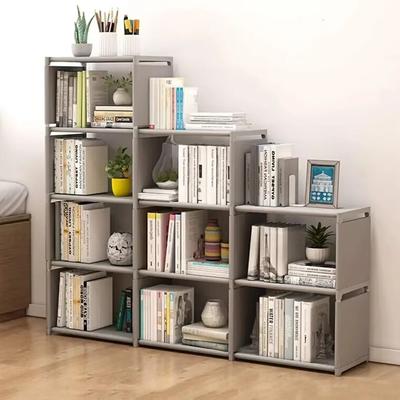 Simple Bookshelf Floor Standing 9 Grids Metal Lockers Economic Type High-capacity High Load-bearing Capacity Storage Shelves
