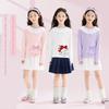 Hello Kitty Girls' Spring Outfit 2026 New Long-Sleeved Skirt White Kidsren's Spring Two-Piece Set