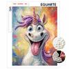 Unicorn Pearl Art Canvas with Frame 3D Shiny Bead Painting for Modern Room Decor, Relaxing Craft and Unique Birthday Gift Idea