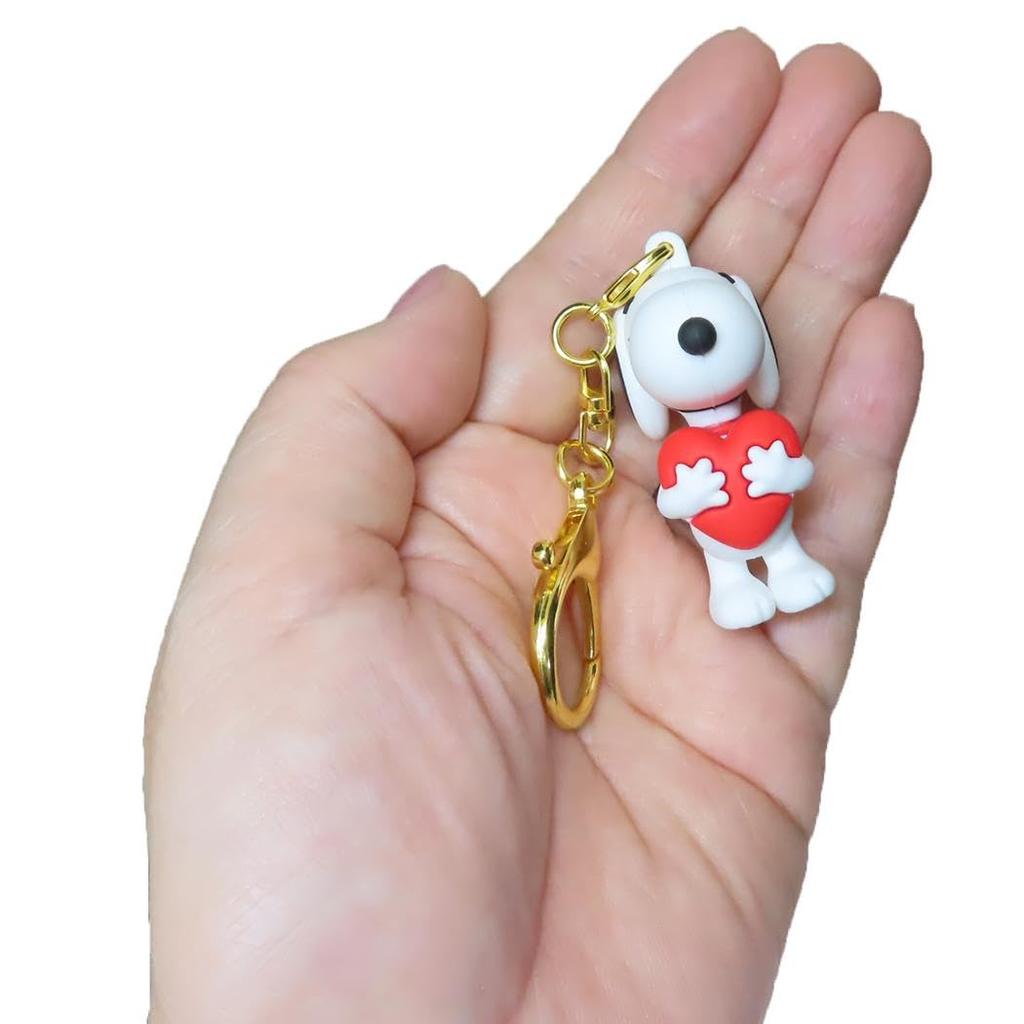 Snoopy Mini Figure Peanuts [Kamio Japan] [Key Ring] Keychain/Heart