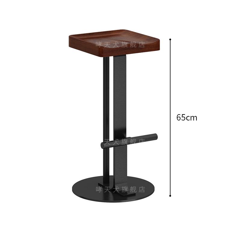 Bar chair Home high stool Bar chair Wrought iron front desk checkout page stool Designer solid wood chair