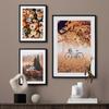Deer Fox Cabin Flowers Leaves Autumn Landscape Posters Prints Canvas Painting Nordic Wall Art Pictures For Living Room Decor
