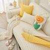 Cotton Embroidered Sofa Cover Rustic Style Jacquard Fabric Non-Slip Cushion Simple Living Room Sofa Armrest Backrest Towel