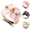 Kvinners mote blomstermønster bryllupsfest legering ring sjarmerende smykker gave