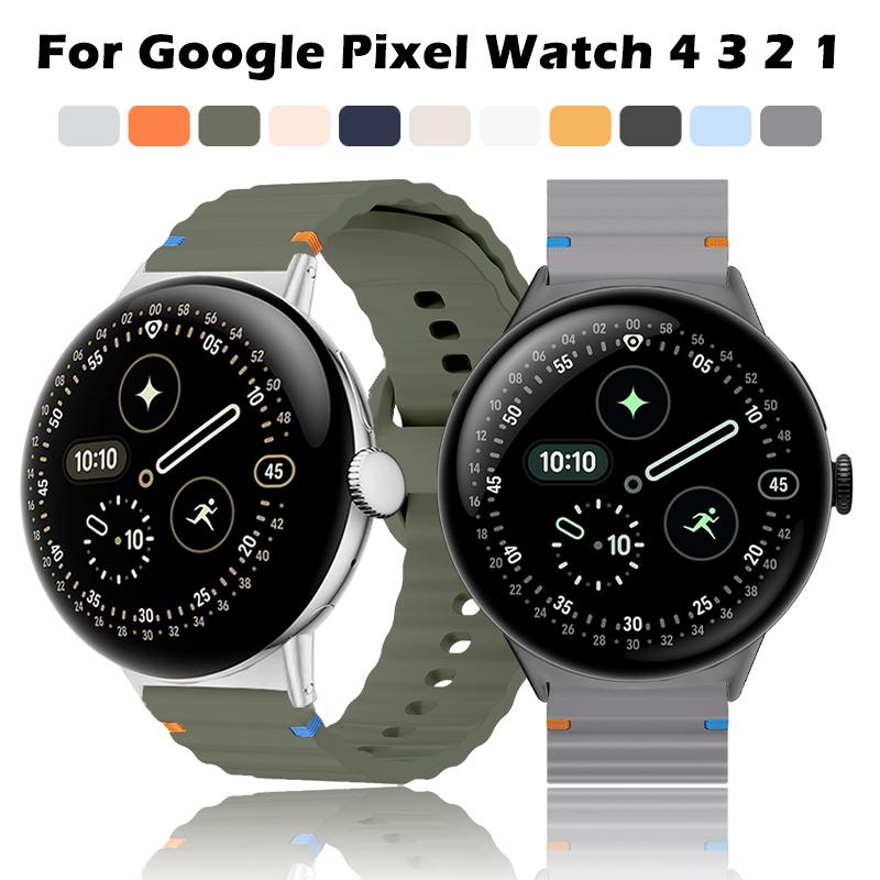 Sport-Ersatzarmband Passend für Google Pixel Watch 4/3 41mm 45mm Zubehör Wellen-Silikonband für Google Pixel Watch 2 1 Correa