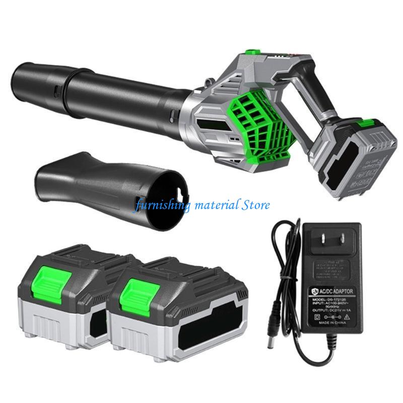 Y5GD High Power 220V Cordless Blower For Home Garden Snow Leaves Industrial Cleaning With 2Batteries Power Adapter