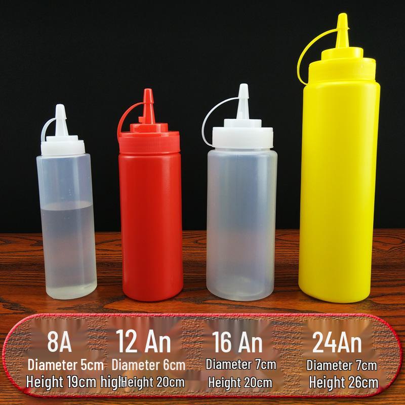 Plastic Squeeze Bottle with Piping Tip for Sauces, Chocolate, or Jam