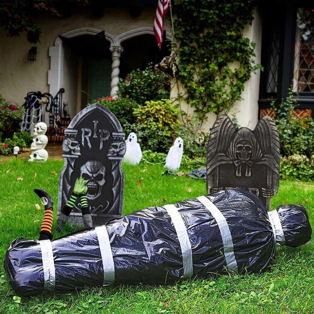 Scary Hanging Corpse Inflatable Halloween Ornament Decor Prop Dead Victim Props  Outside