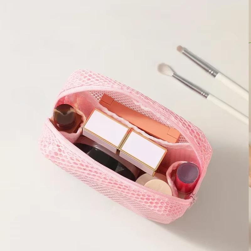 Dopamine Tofu Bag Large Capacity Portable Gauze Small Makeup Bag Lipstick Storage Bag Mesh Tampon Bag