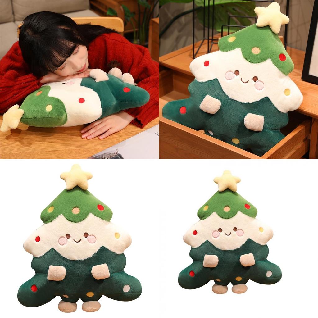 Christmas Tree Man Plush Pillow With Pp Cotton Filling For Holiday Home Decor