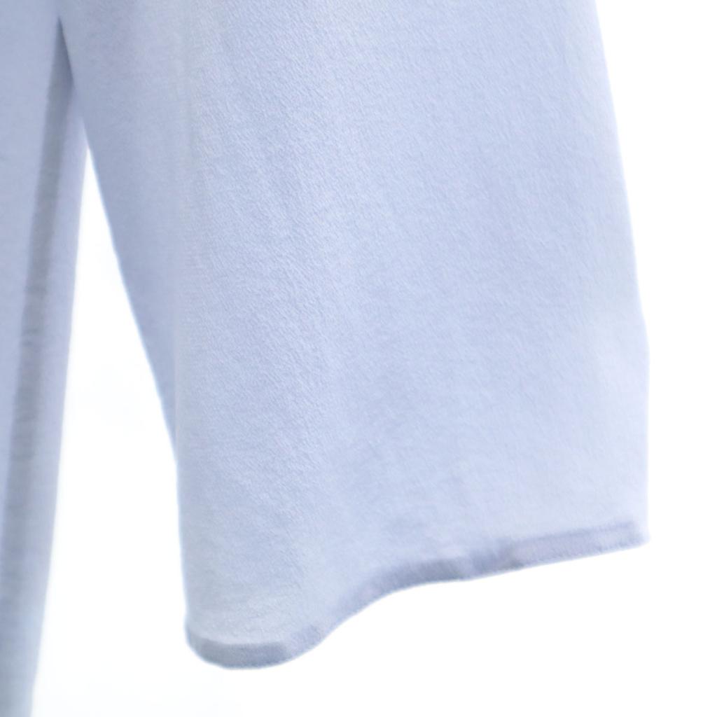 Prada 7 Minutes Sleeve Blouse 40 Blue Gray Back Opening Women Used