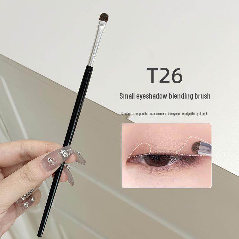 Eye Makeup Brush Set: Precision Eyeshadow, Inner Corner, Under-Eye Bag, Eyeliner, Outer Corner.