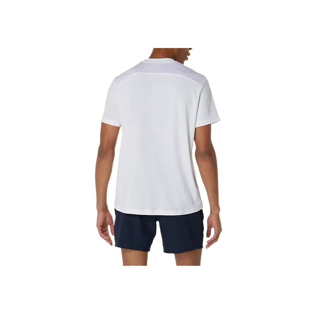 Asics Court Short Sleeve Top Tennis Soft Moisture Wicking Quick Dry Breathable Comfortable Casual T-Shirt Men Tops White 2041A339-100