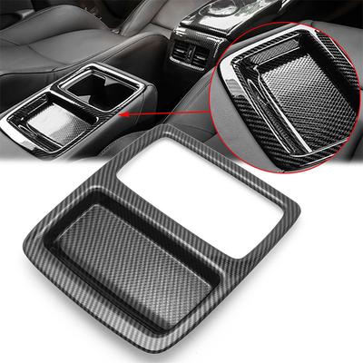 Für Honda Accord 18-22 Kohlefaser-Look Hintere Wasserbecherhalter Panel Abdeckung Zierleiste