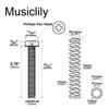 Musiclily Ultra UNC#3-48 X 0.78" (2.5x20mm) Humbucker Pickup Screw and Spring Set, Stainless Steel, Nickel, for Fender USA MIM Electric Guitars (Set O