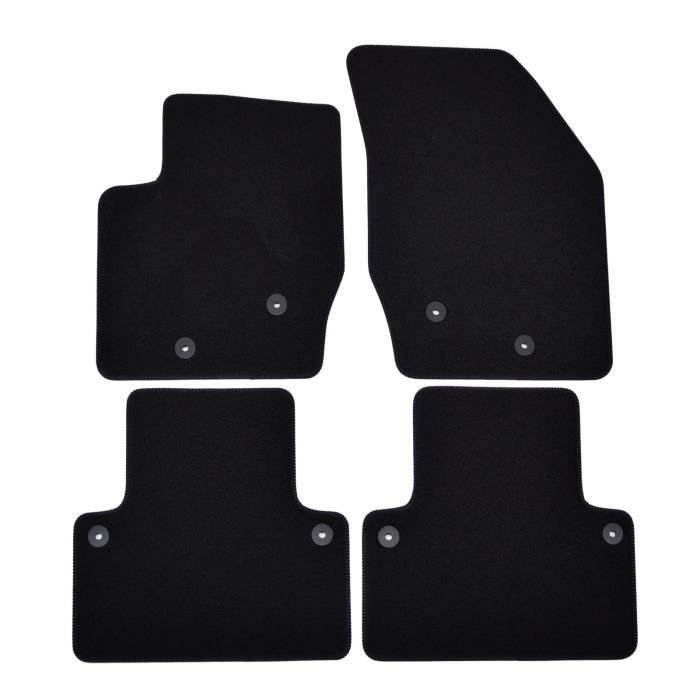 Tapis de sol - Volvo - XC90 - Noir - 4 pièces - Renforcé sous les pédales