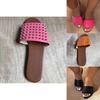 Stylish Women Sandals Casual Flat Rivet Design Slip-on Beach Shoes For Comfort