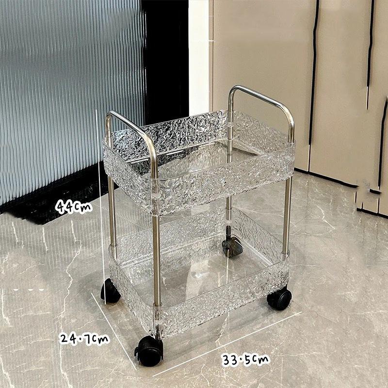 

Акриловая тележка, Прикроватная, Напольная для ванной комнаты, Мобильная ванная комната, Стеллаж для хранения, Многофункциональная многоярусная для закусок 2nd floor