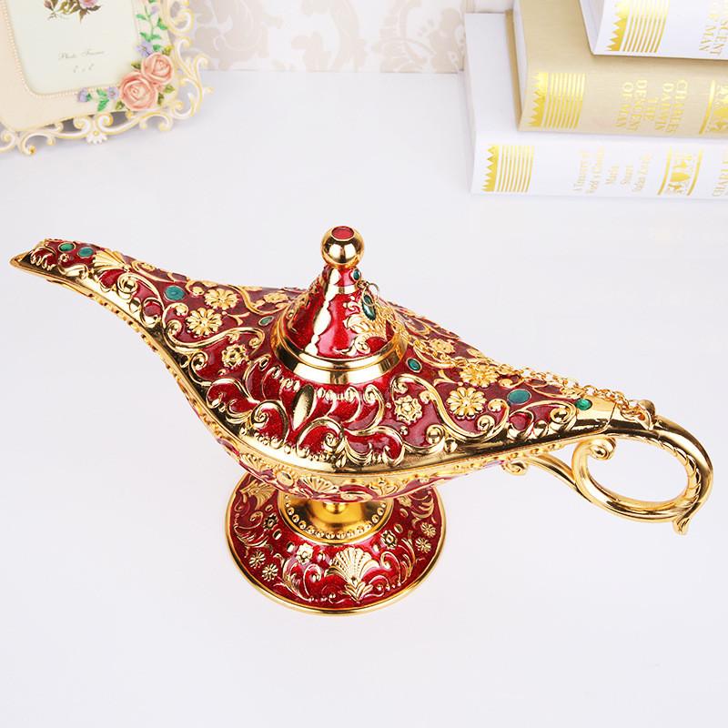 Lampada Magica di Aladdin Edizione da Collezione Metallo Vintage Decorazione per la Casa Regalo per Adulti