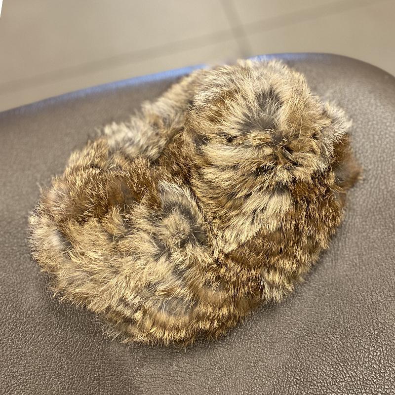 

1 шт. Женская шапка-бини на флисовой подкладке, Модная пушистая русская казачья шапка, Мягкая теплая плюшевая повязка для холодной погоды на улице, Зима One Size кофейный