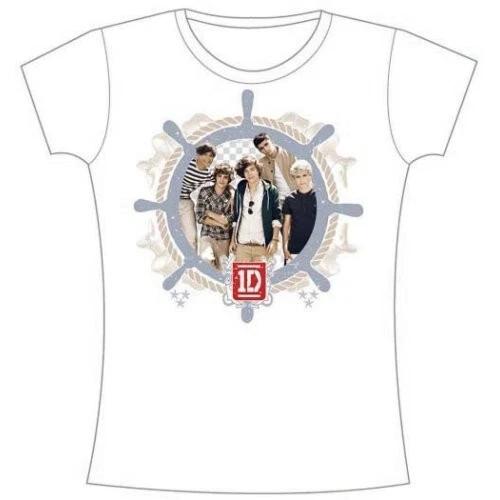 One Direction official SKINNYFIT T shirt - SHIPS WHEEL 4XL