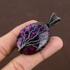 Multi Labradorite Handmade Copper Wire Wrap Jewelry Pendant 2.36" b6S97