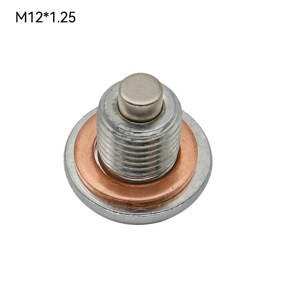 M12x1.25 M14x1.5 M12 x1.75 Stainless Steel Oil Drain Plug Bolt Magnetic Oil Drain Sump Nuts Durable Auto Engine Protection Part