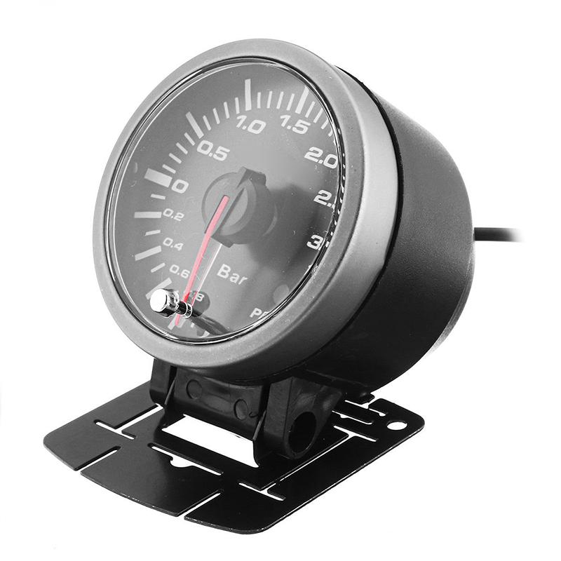 2.5 60mm Universal Car LED Turbo Boost Vacuum Press Pressure Gauge Bar Meter