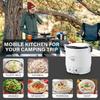 OSBA Mini Rice Cooker, 1L Small Rice Cooker 2 Cup-uncooked Travel Rice Maker 12V for Car with Steamer, Auto Keep Warm Suitable For 1-2 People, White