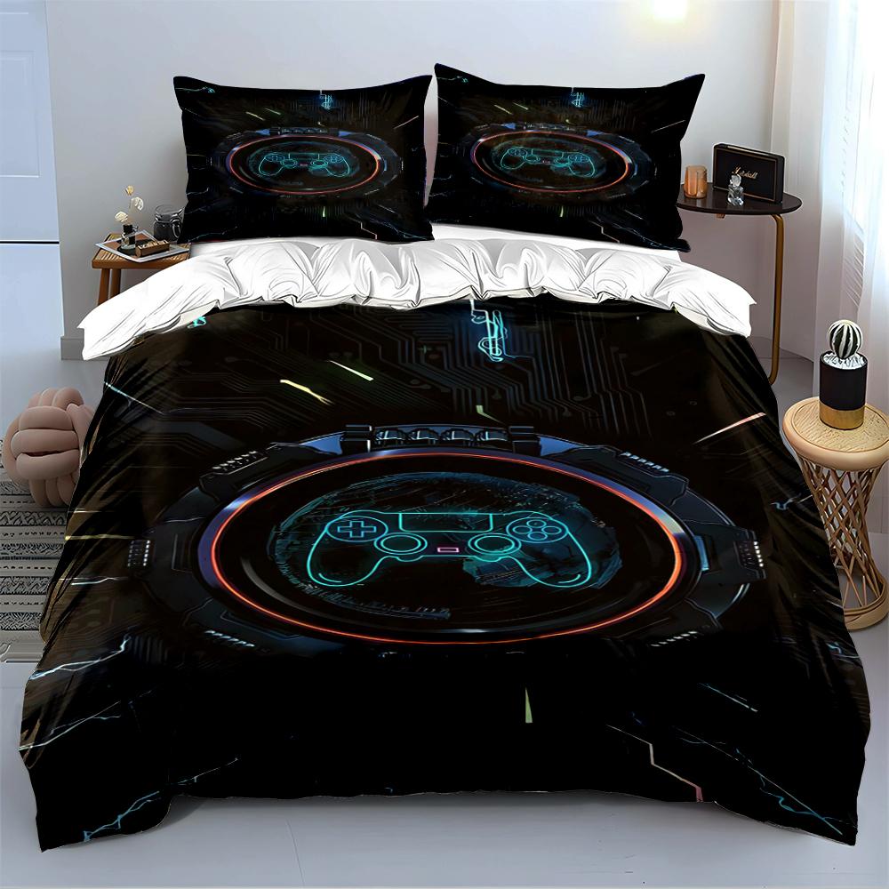 Gaming Controller Bedding Set Bedding Set (1 Duvet Cover, 2 Pillowcases, Duvet Not Included)