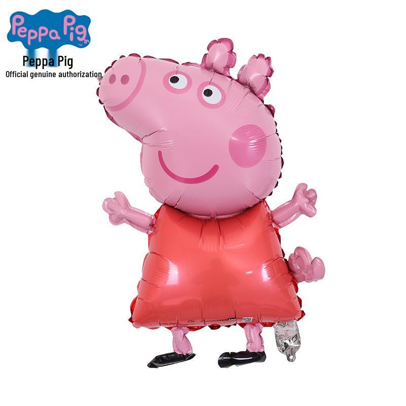 Licensed Peppa Pig Aluminum Foil Happy Birthday Balloon Decoration