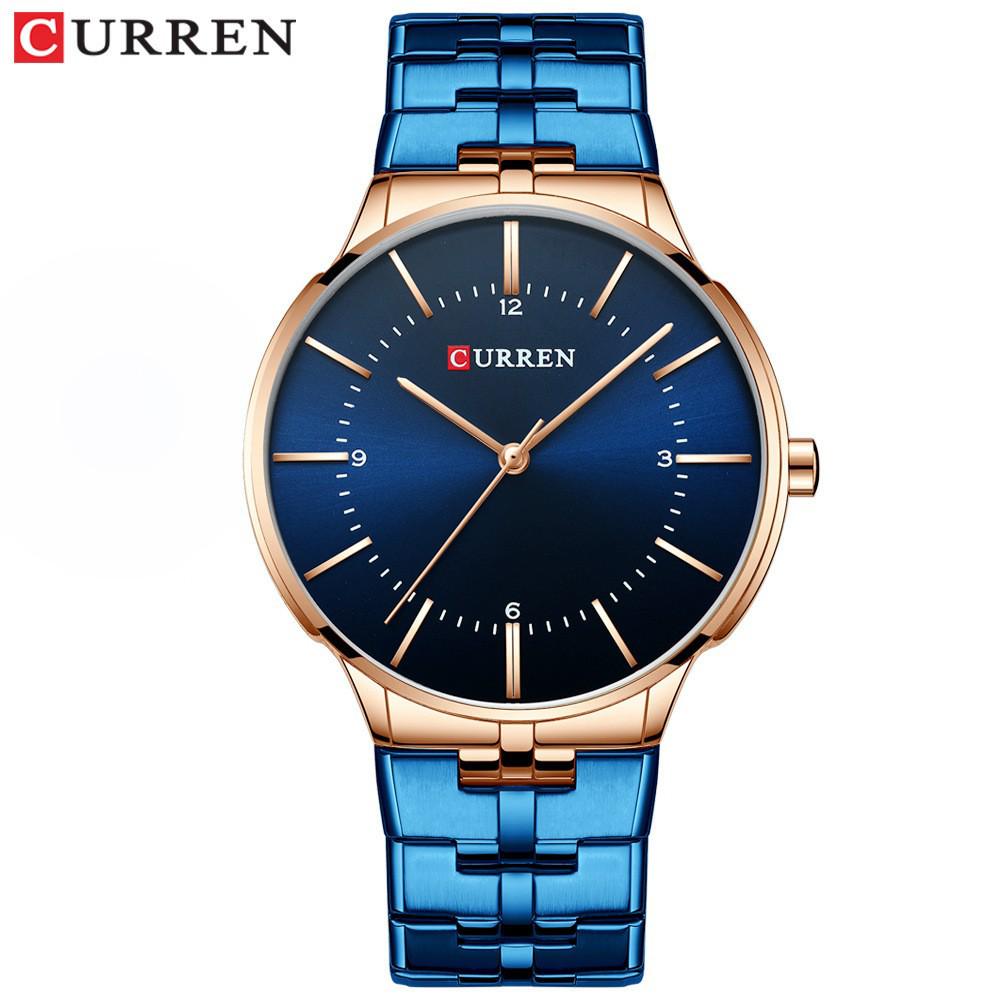 CURREN 8321 Men's Quartz Watch - Steel Band, Waterproof, Casual Business Style
