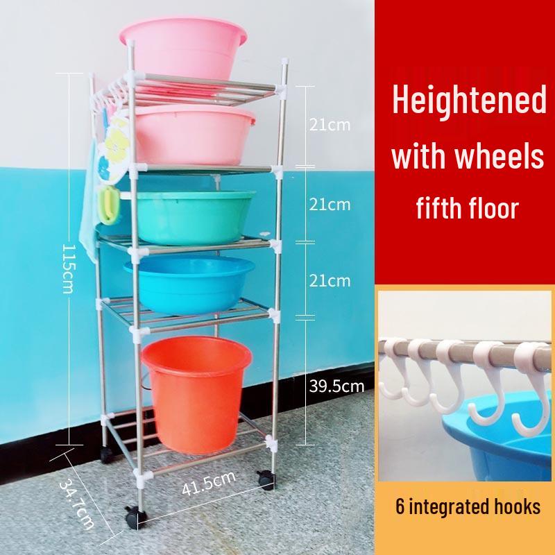 Multi-layer Stainless Steel Bathroom and Kitchen Storage Rack