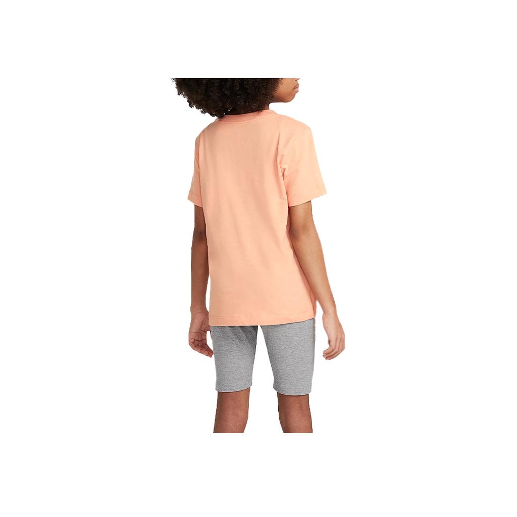 Nike Sportswear Soft Breathable Round Neck Pullover Short Sleeve T-Shirt Kids tops Beige Agate FZ5177-844