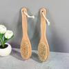 1Pcs Wooden Long Handle Bristle Shower Body Brush Bathing Massage Back Body Exfoliating Brush Bathroom Wash Brush Bath Tools