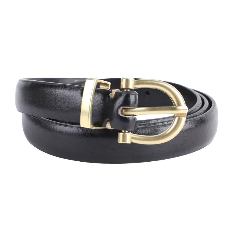 

Женский универсальный джинсовый ремень ручной работы в корейском стиле 110 cm чёрный