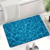 Ocean Beach Shell Pattern Bath Flannel Mat Non-Slip, Absorbent Ultra Soft Plush Suitable for Shower Door Bathroom Entrance Decor