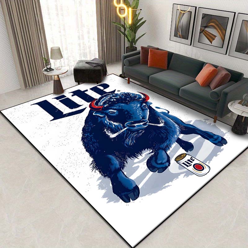15 Size Genuine Draft M-Miller Pattern Rug Bedroom Living Room Bathroom Mat Creative Door Mat Area Rug Beer Bar Decor Carpets