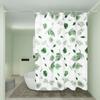 Yi Pan No-Punch PEVA Floral Shower Curtain Set