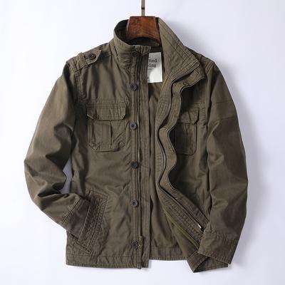 Veste homme, veste cargo rétro en jean, vestes d'extérieur multi-poches, hauts décontractés, mode randonnée, manteaux uniformes