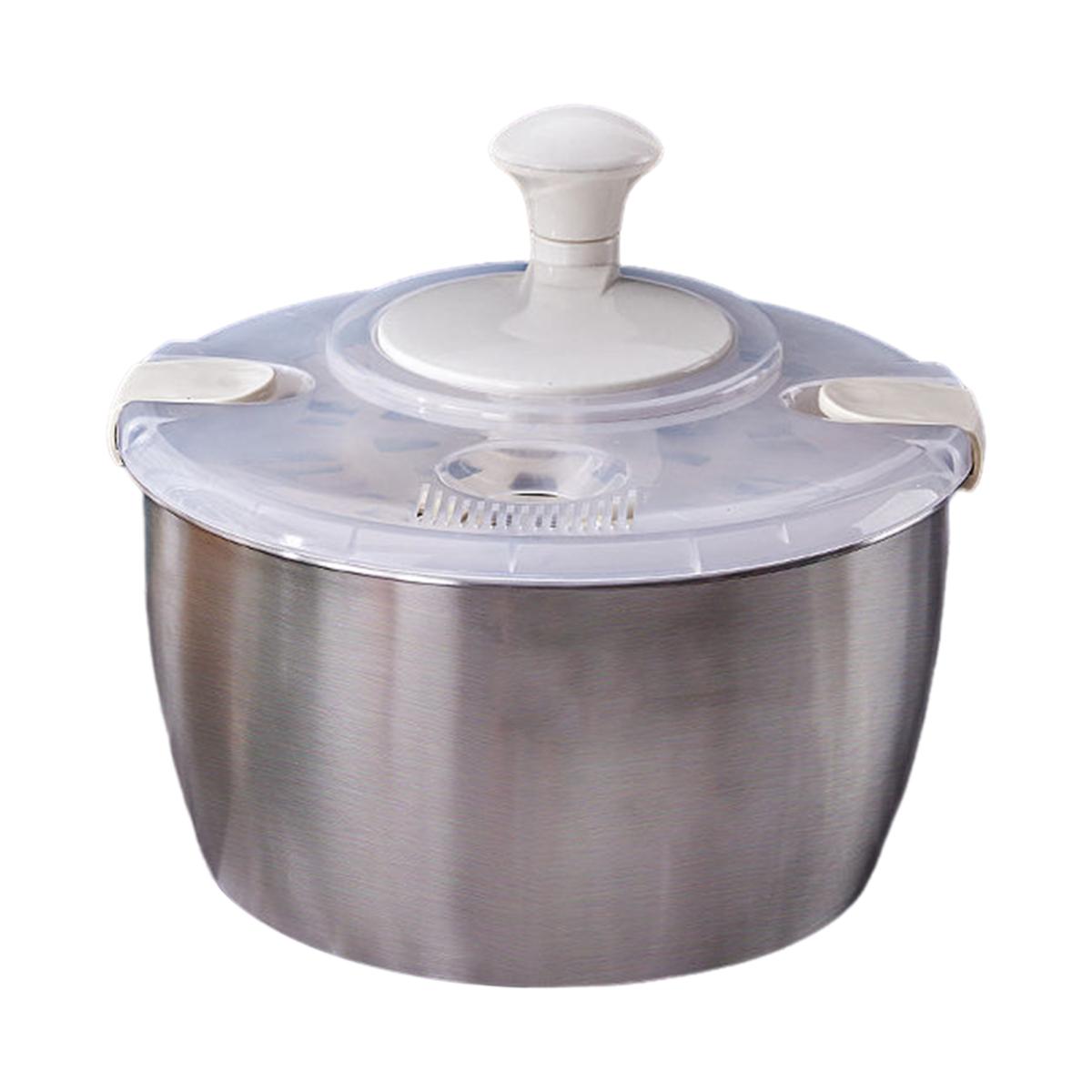 

Центрифуга для сушки салата из нержавеющей стали, роторная сушилка для салата, миксер для салата, 5 л, многофункциональный дегидратор с фильтром, корзиной и крышкой