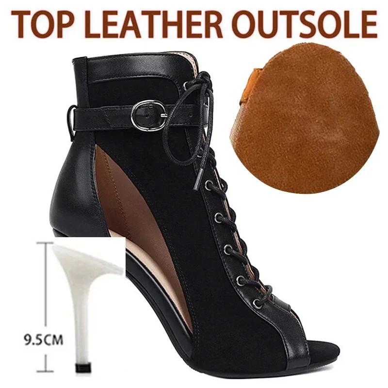 Syflyno 2024 Novos Saltos Altos Sensuais Femininos Macios Sapatos de Dança Jazz Femininos Dança Latina Ao Ar Livre Sapatos de Salto Alto Sensuais Plus Size