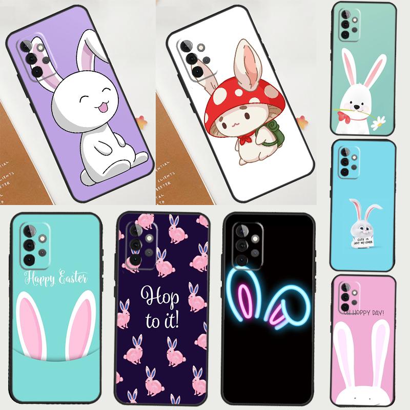 Bunny Rabbit Ears Cover For Samsung Galaxy A54 A34 A14 A52S A12 A22 A32 A52 A72 A13 A33 A53 A50 A51 A71 Case