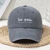 1pc Retro Versatile Baseball Caps for Women,Vintage Letter Print Visor Hat with Breathable Comfort,aSoft Washed Distressed Style