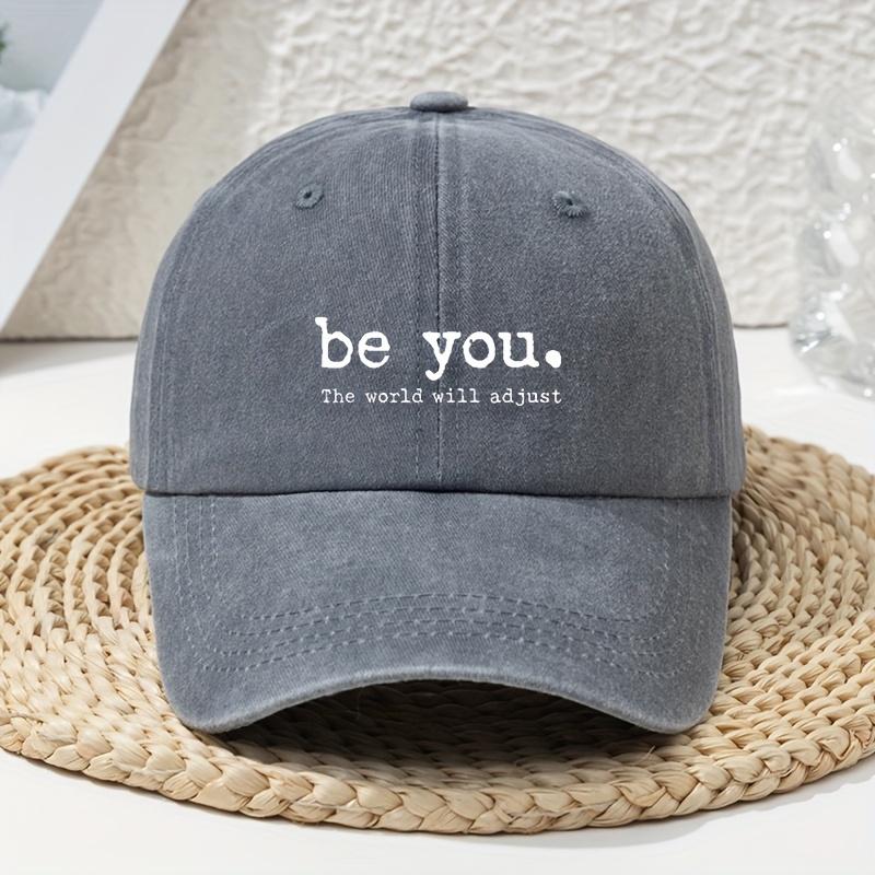 1pc Retro Versatile Baseball Caps for Women,Vintage Letter Print Visor Hat with Breathable Comfort,aSoft Washed Distressed Style