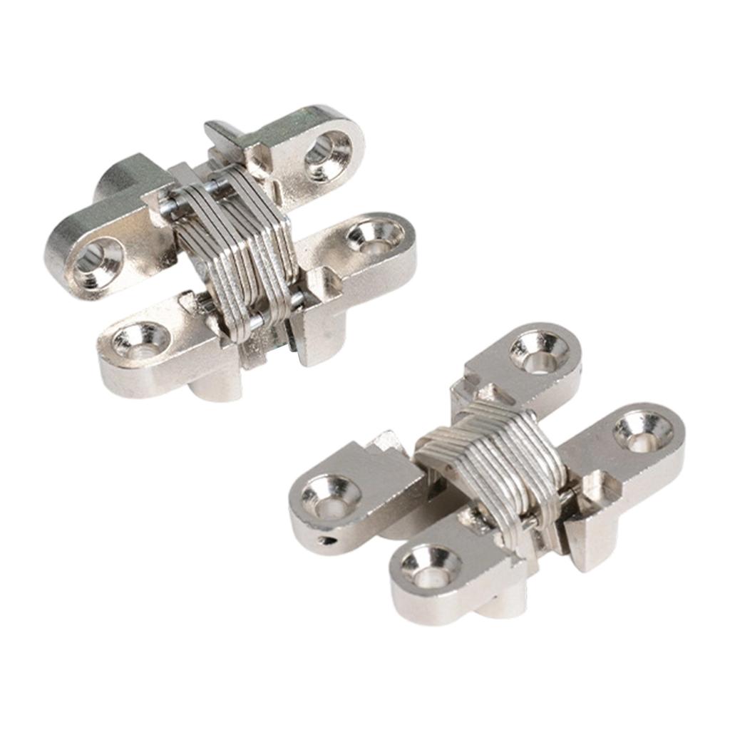 3Pcs Concealed Barrels Crosses Door Hinge Hardware Zinc Alloy Auto Closing Door Hinge For Folding Door And Cabinets