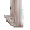 Gray Green Bohemian Curtains Bedroom Living Room Semi-Blackout Farmhouse Curtains Cotton And Linen Fringed Curtains